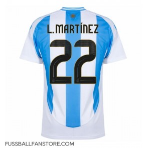 Argentinien Lautaro Martinez #22 Replik Heimtrikot Copa America 2024 Kurzarm